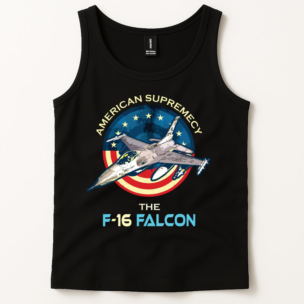 F16 Falcon American Patriotic Fighter Jet 4th Of July Flag Tank Top