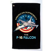 F16 Falcon American Patriotic Fighter Jet 4th Of July Flag Golf Towel