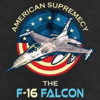 F16 Falcon American Patriotic Fighter Jet 4th Of July Flag Golf Towel