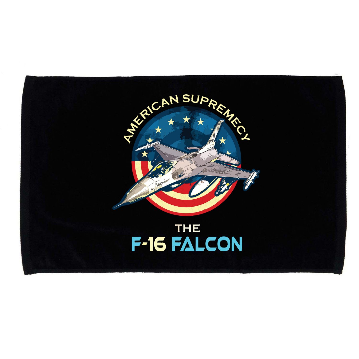 F16 Falcon American Patriotic Fighter Jet 4th Of July Flag Microfiber Hand Towel