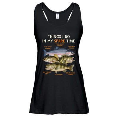 Funny Fishing Apparel | Bass Lovers Ladies Essential Flowy Tank