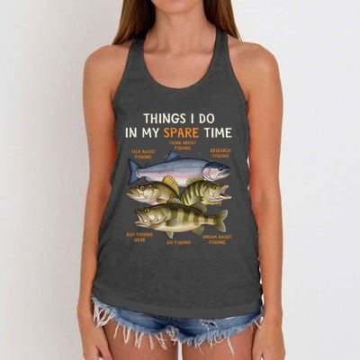 Funny Fishing Apparel | Bass Lovers Women's Knotted Racerback Tank