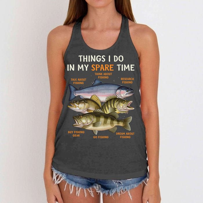 Funny Fishing Apparel | Bass Lovers Women's Knotted Racerback Tank