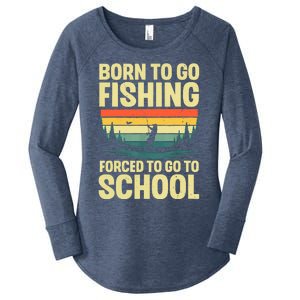 Funny Fishing Art For Men Women Fishing Fish Fisherman Women's Perfect Tri Tunic Long Sleeve Shirt