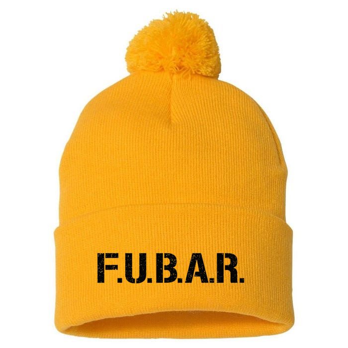 Fubar F.U.B.A.R. Acronym Pom Pom 12in Knit Beanie