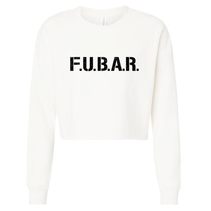 Fubar F.U.B.A.R. Acronym Cropped Pullover Crew