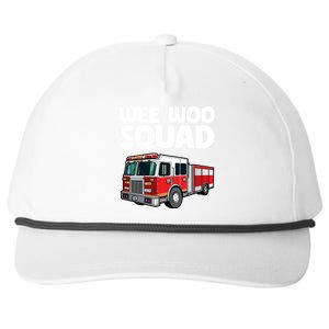 Funny Firefighter Art Fire Truck Fire Gift Snapback Five-Panel Rope Hat