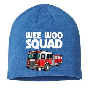 Funny Firefighter Art Fire Truck Fire Gift Sustainable Beanie