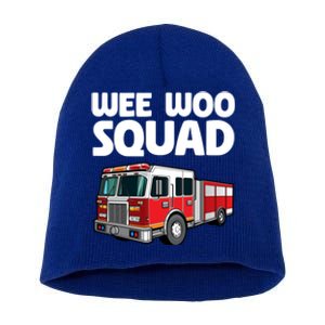 Funny Firefighter Art Fire Truck Fire Gift Short Acrylic Beanie