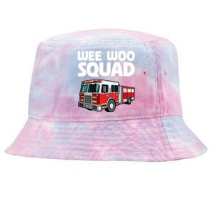 Funny Firefighter Art Fire Truck Fire Gift Tie-Dyed Bucket Hat