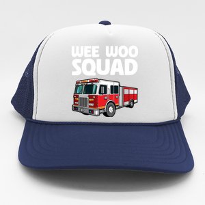 Funny Firefighter Art Fire Truck Fire Gift Trucker Hat