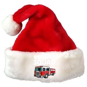 Funny Firefighter Art Fire Truck Fire Gift Premium Christmas Santa Hat