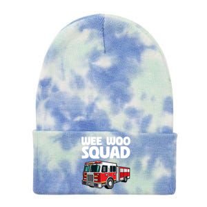 Funny Firefighter Art Fire Truck Fire Gift Tie Dye 12in Knit Beanie