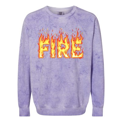 Fire Flame Adult Fire And Ice Costume Colorblast Crewneck Sweatshirt