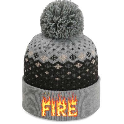 Fire Flame Adult Fire And Ice Costume The Baniff Cuffed Pom Beanie