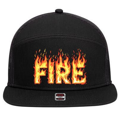 Fire Flame Adult Fire And Ice Costume 7 Panel Mesh Trucker Snapback Hat