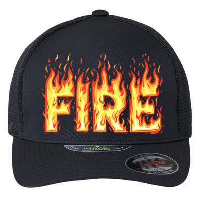 Fire Flame Adult Fire And Ice Costume Flexfit Unipanel Trucker Cap