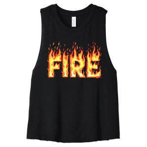 Fire Flame Adult Fire And Ice Costume Women's Racerback Cropped Tank