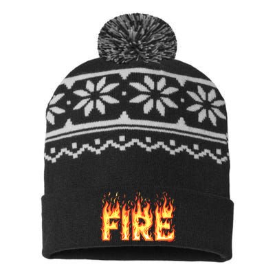 Fire Flame Adult Fire And Ice Costume USA-Made Snowflake Beanie