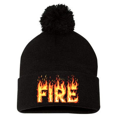 Fire Flame Adult Fire And Ice Costume Pom Pom 12in Knit Beanie