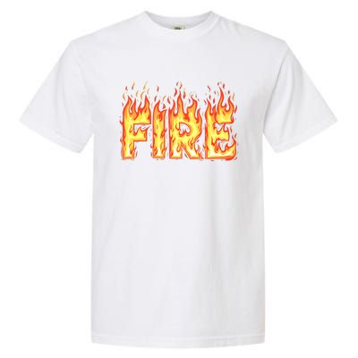 Fire Flame Adult Fire And Ice Costume Garment-Dyed Heavyweight T-Shirt