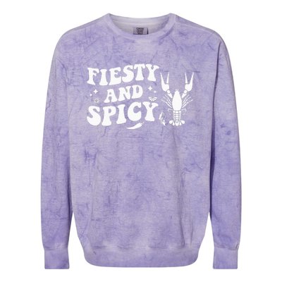 Funny Feisty And Spicy Crawfish Boil Festival Party Lobster Colorblast Crewneck Sweatshirt