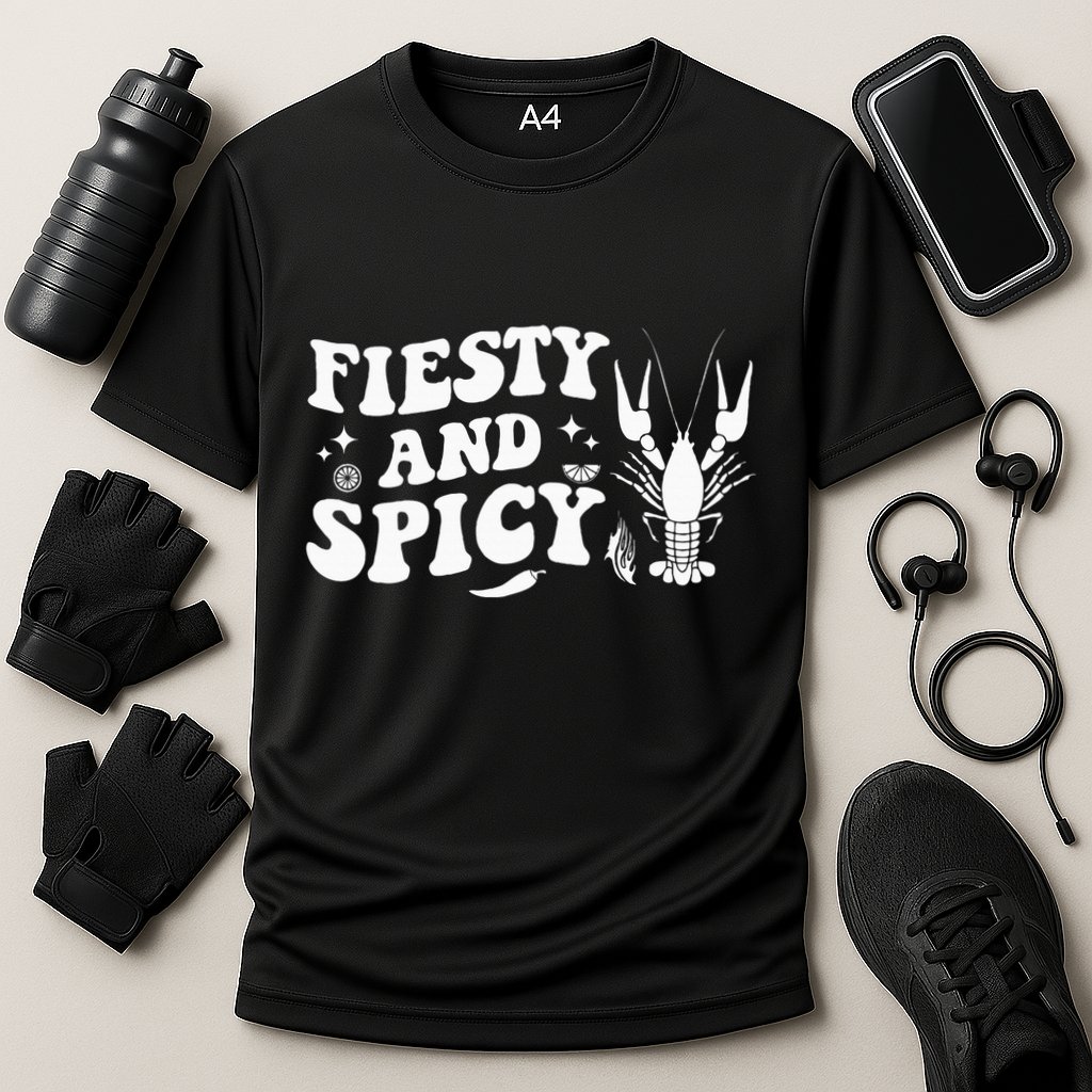 Funny Feisty And Spicy Crawfish Boil Festival Party Lobster Cooling Performance Crew T-Shirt