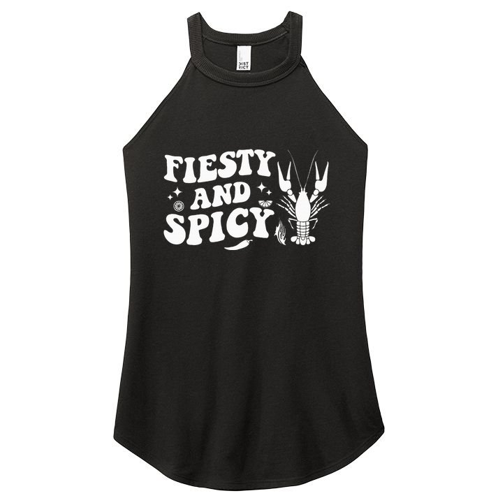 Funny Feisty And Spicy Crawfish Boil Festival Party Lobster Women's Perfect Tri Rocker Tank