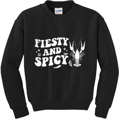 Funny Feisty And Spicy Crawfish Boil Festival Party Lobster Kids Sweatshirt