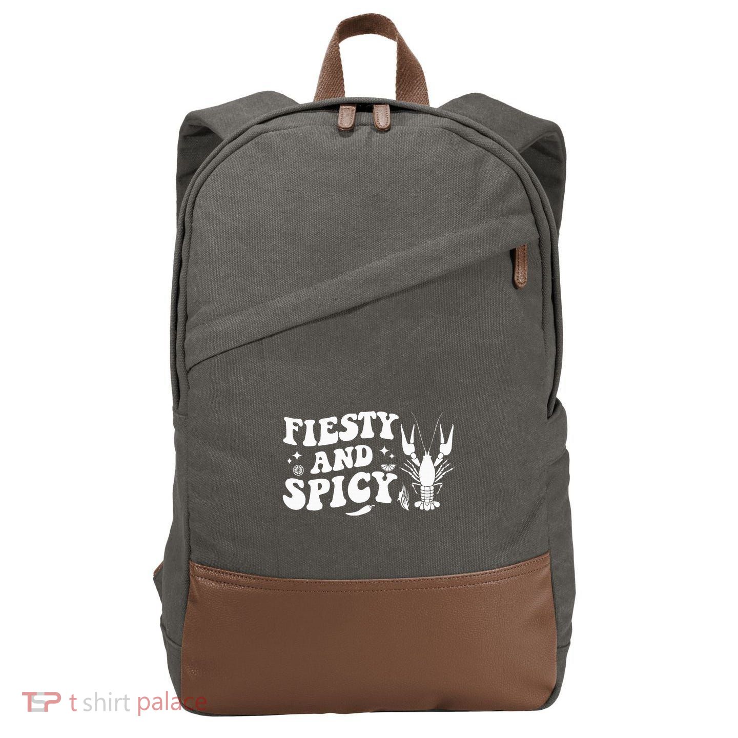 Funny Feisty And Spicy Crawfish Boil Festival Party Lobster Cotton Canvas Backpack