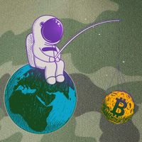 Funny Fishing Bitcoin Space Astronaut Legacy Tie Dye Trucker Hat
