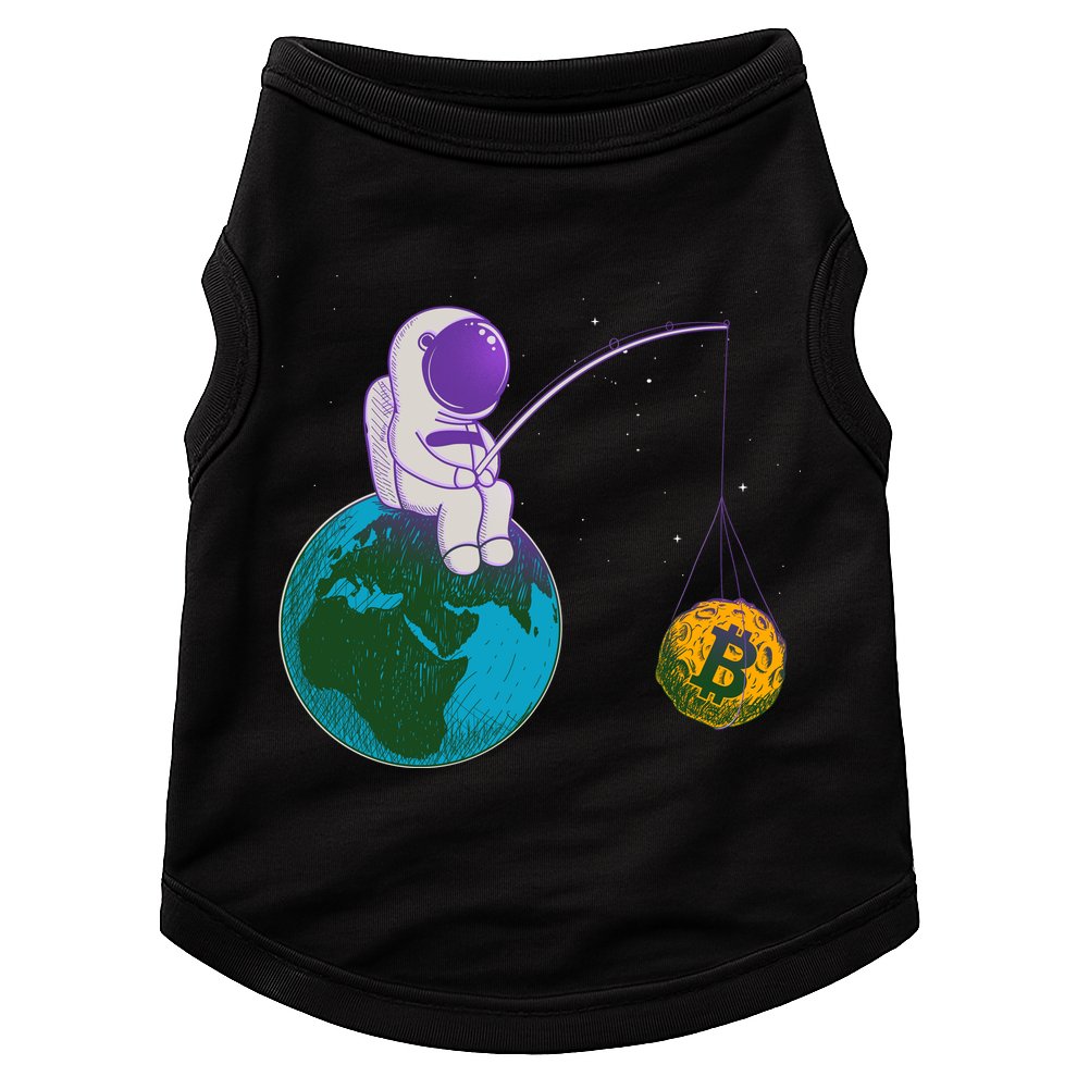 Funny Fishing Bitcoin Space Astronaut Doggie Tank