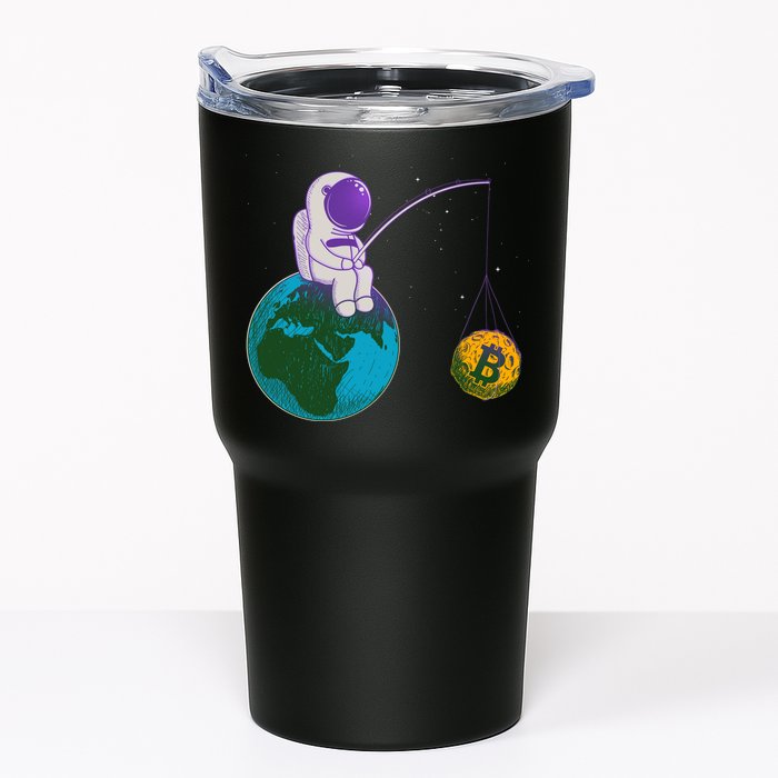 Funny Fishing Bitcoin Space Astronaut Tumbler