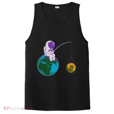Funny Fishing Bitcoin Space Astronaut PosiCharge Competitor Tank