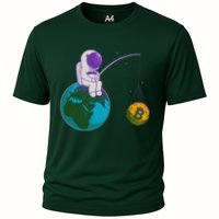 Funny Fishing Bitcoin Space Astronaut Performance Shirt