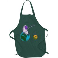Funny Fishing Bitcoin Space Astronaut Apron