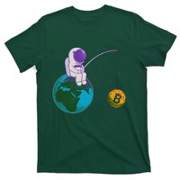 Funny Fishing Bitcoin Space Astronaut T-Shirt