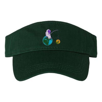 Funny Fishing Bitcoin Space Astronaut Visor