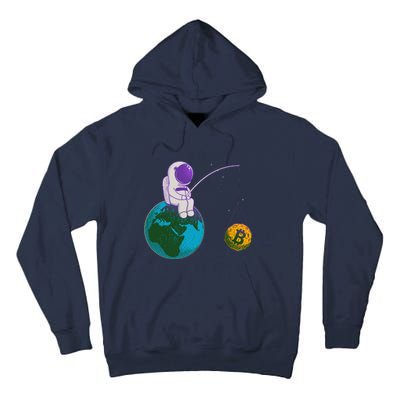 Funny Fishing Bitcoin Space Astronaut Tall Hoodie