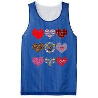 Funny Floral Black Cat Hearts Pattern Cat Mom Valentines Day Cute Gift Mesh Reversible Basketball Jersey Tank