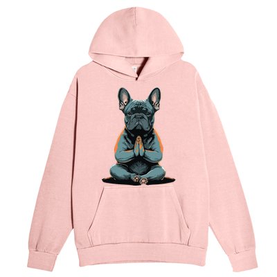 Funny French Bulldog Frenchie Yoga Urban Pullover Hoodie