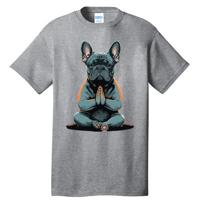 Funny French Bulldog Frenchie Yoga Tall T-Shirt