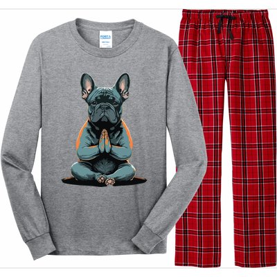 Funny French Bulldog Frenchie Yoga Long Sleeve Pajama Set