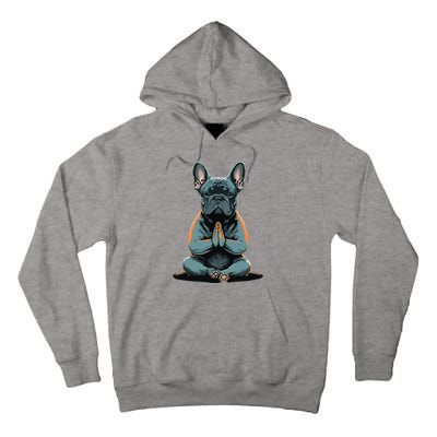 Funny French Bulldog Frenchie Yoga Tall Hoodie