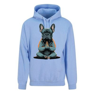 Funny French Bulldog Frenchie Yoga Unisex Surf Hoodie