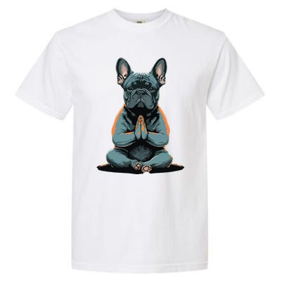 Funny French Bulldog Frenchie Yoga Garment-Dyed Heavyweight T-Shirt