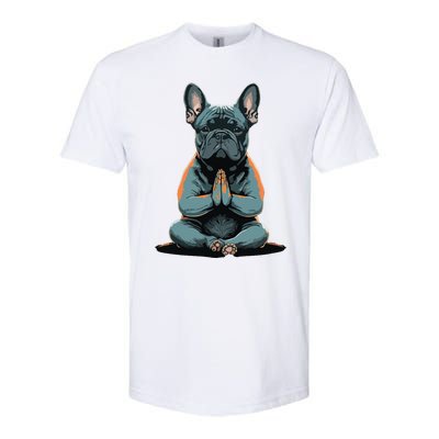 Funny French Bulldog Frenchie Yoga Softstyle CVC T-Shirt