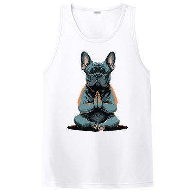 Funny French Bulldog Frenchie Yoga PosiCharge Competitor Tank