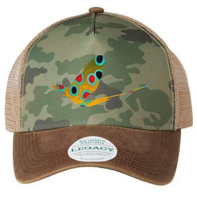 Fly Fishing Brook Trout Mayfly Graphic Legacy Tie Dye Trucker Hat