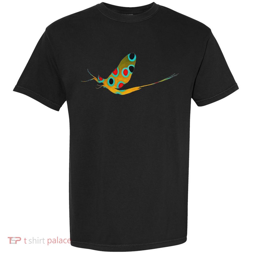 Fly Fishing Brook Trout Mayfly Graphic Garment-Dyed Heavyweight T-Shirt